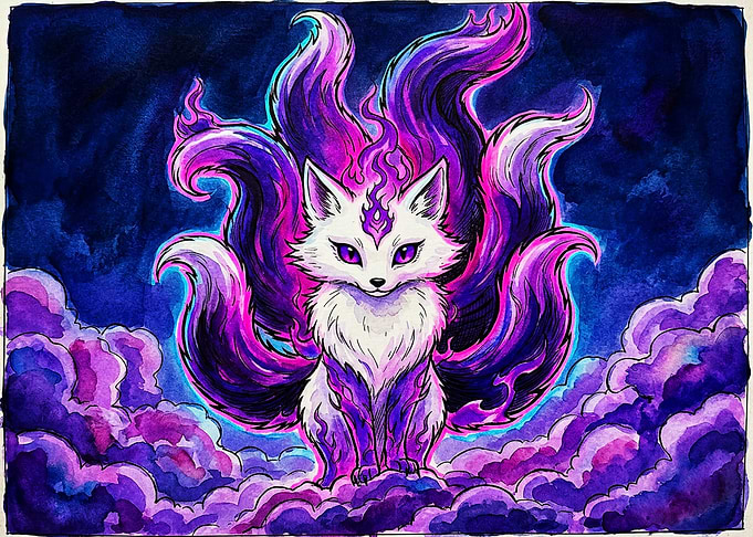 Mystical Nine-Tailed Fox Spirit
