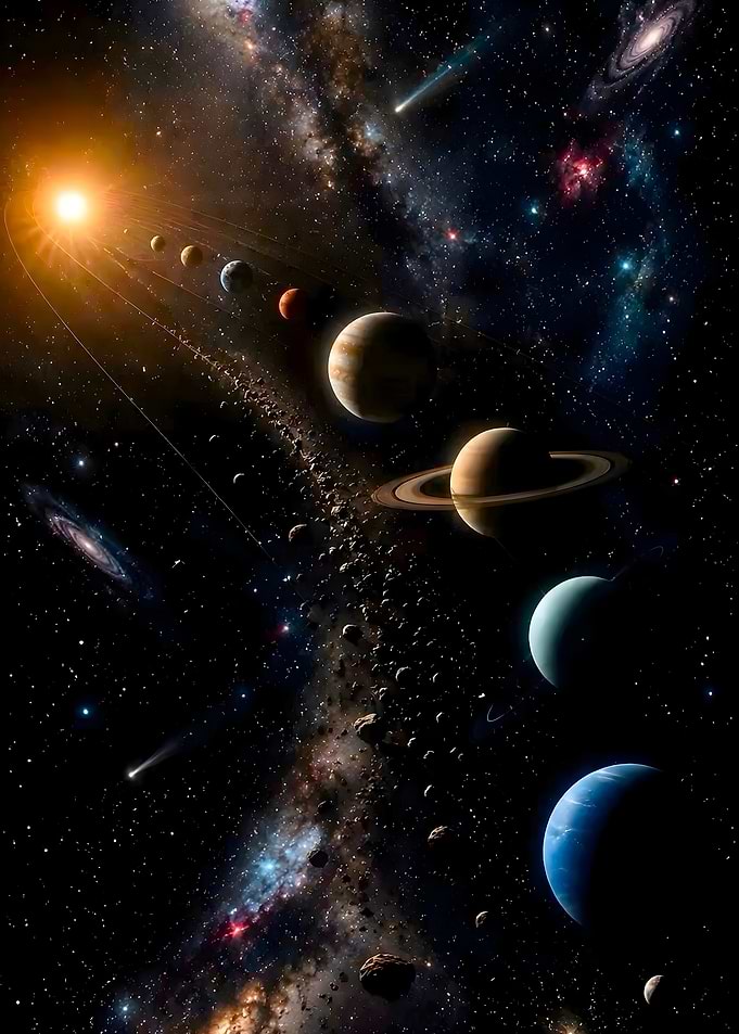 Solar System Planets in Deep Space