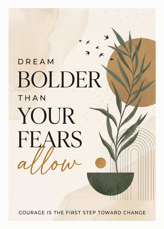Dream Bolder Inspirational Wall Art