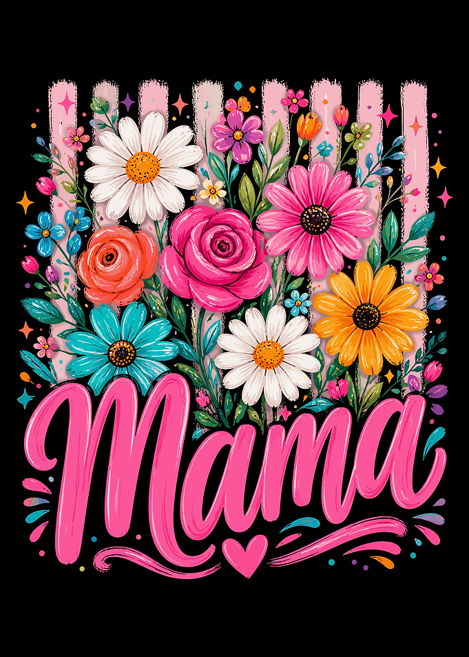 Floral Mama Typography Design