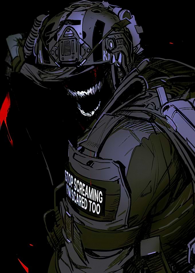 Tactical Soldier with Scary Grin