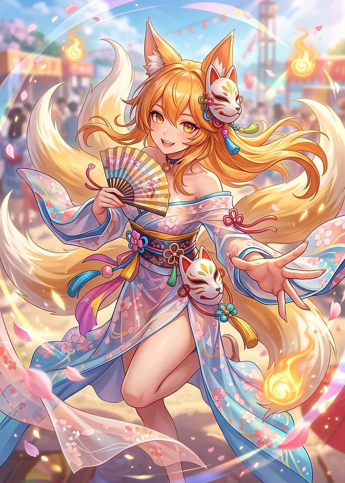 Kitsune Festival of Golden Foxfire