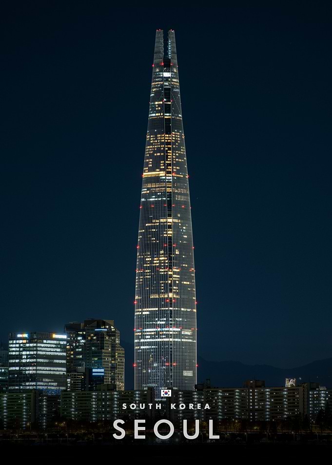 Lotte World Tower at Night