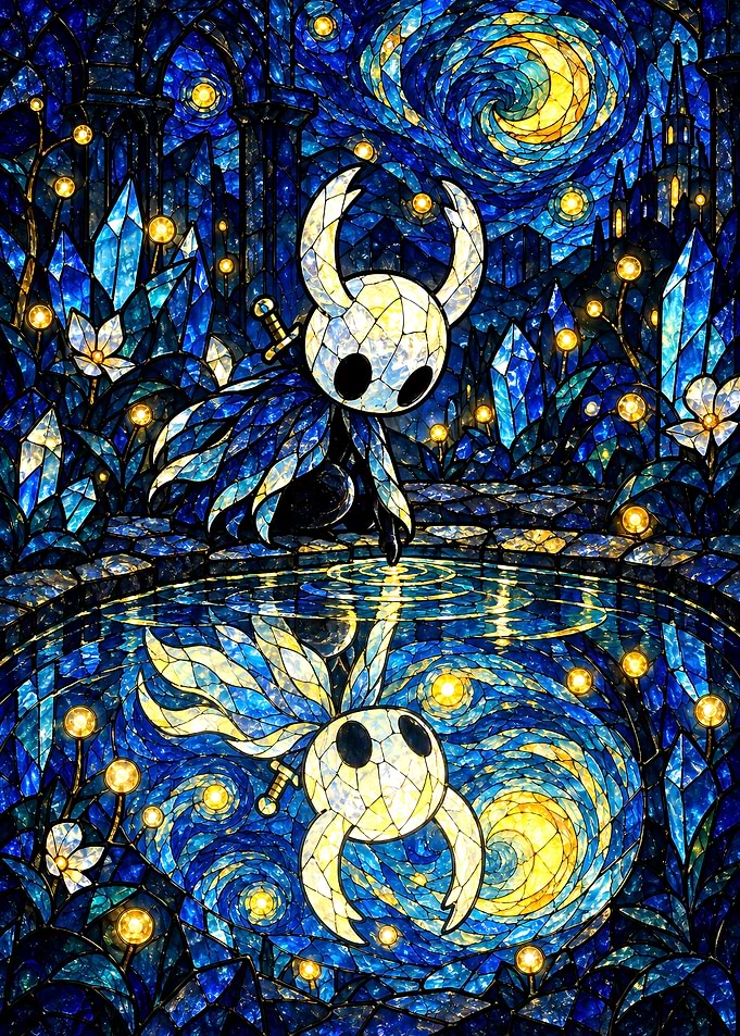 Hollow Knight Stained Glass Art
