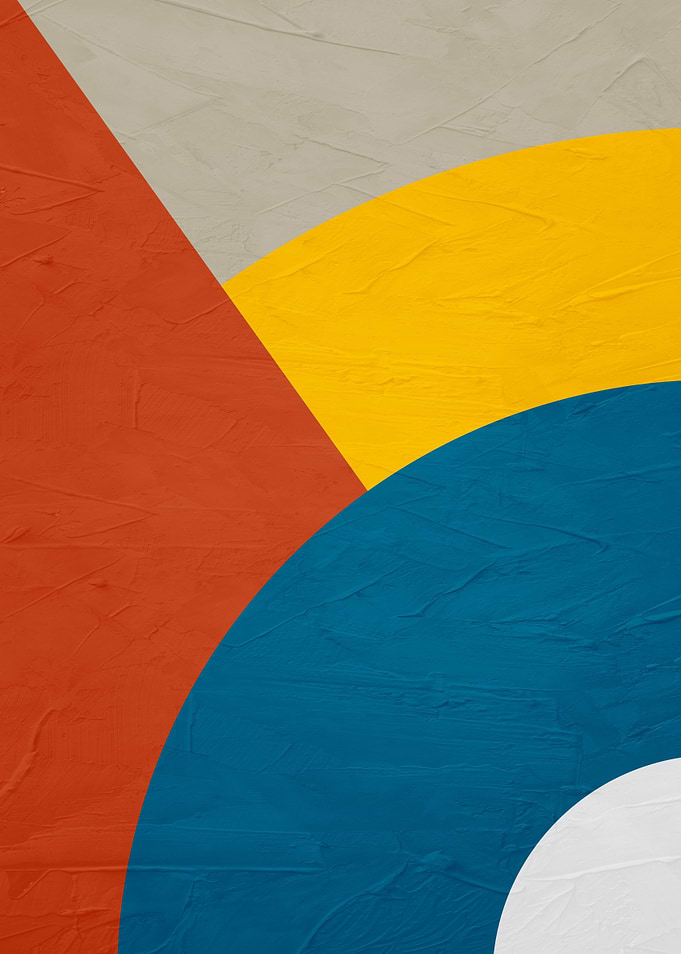 Abstract Geometric Color Block Art