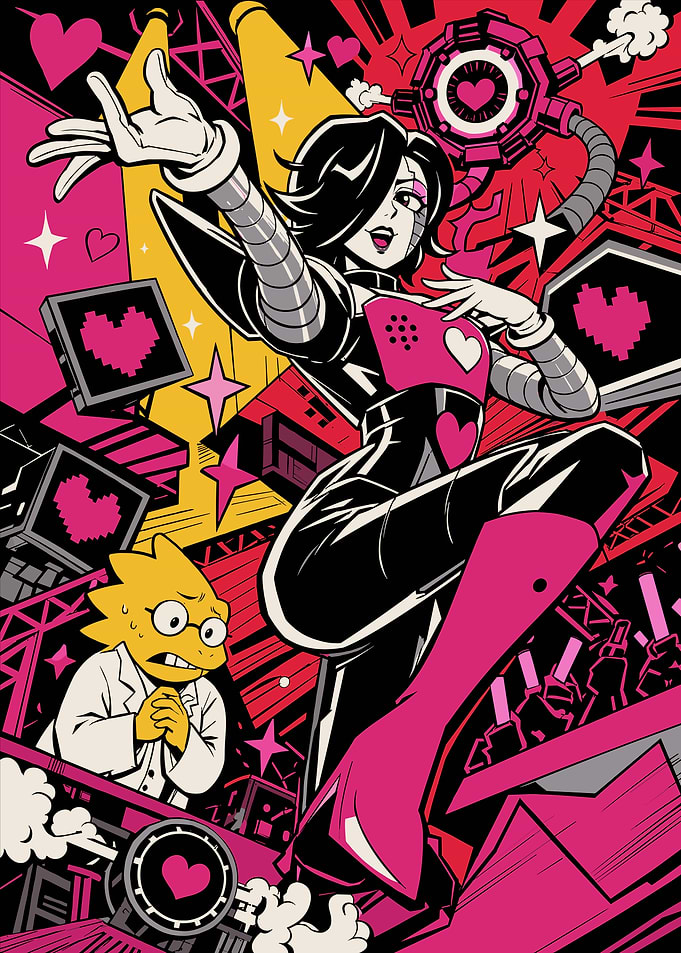 Mettaton and Alphys Undertale Fan Art