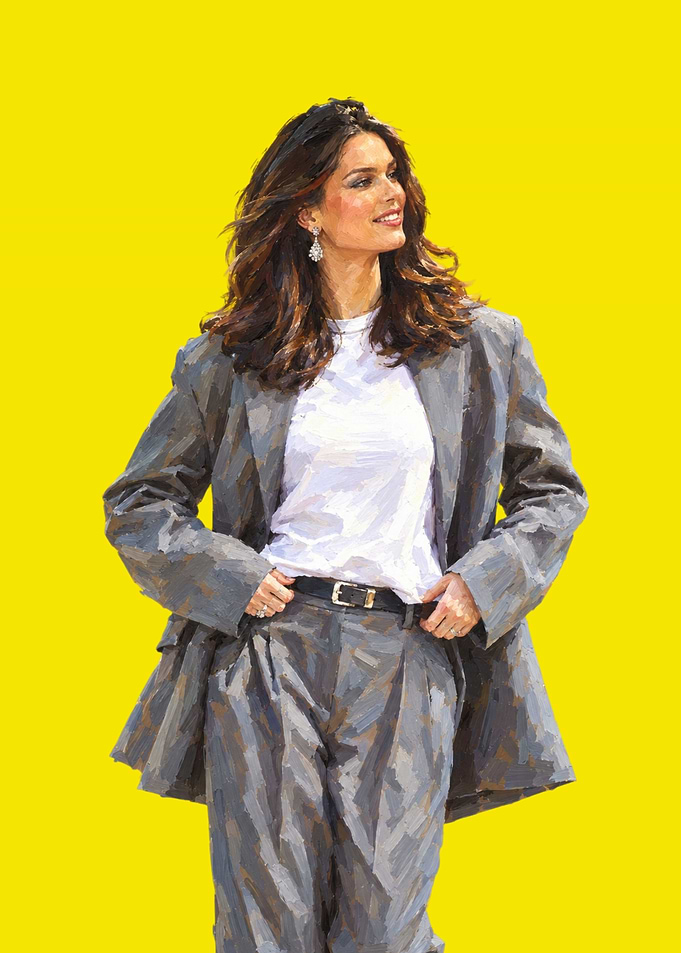 Woman in Oversized Grey Suit