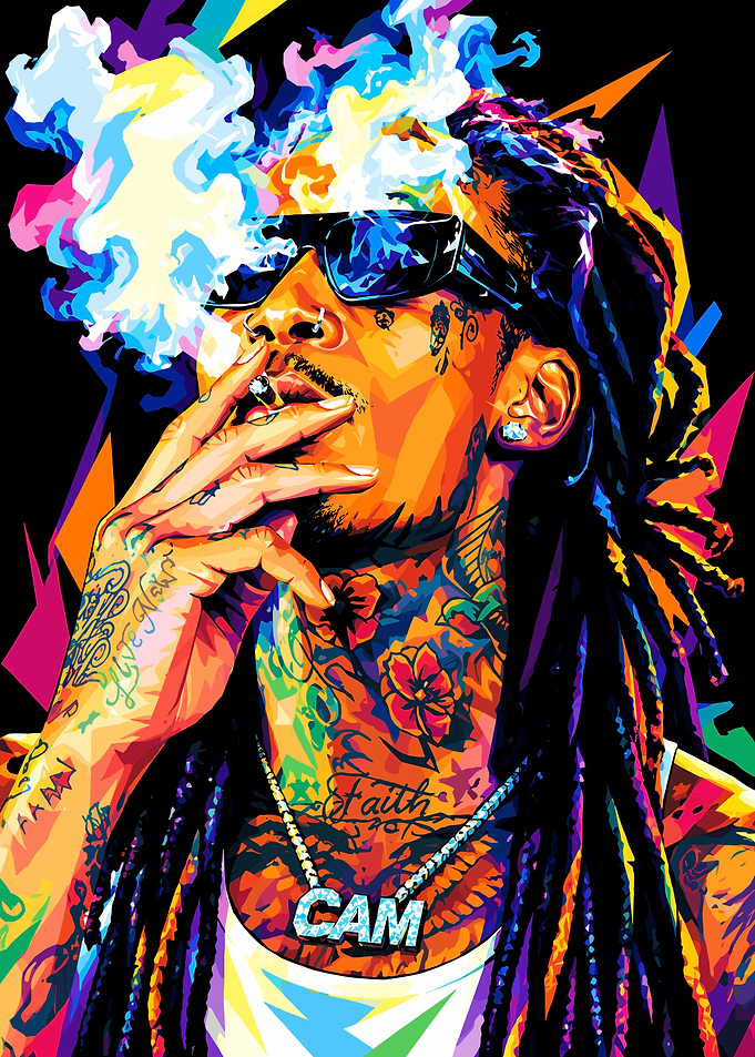 Wiz Khalifa Pop Art Portrait