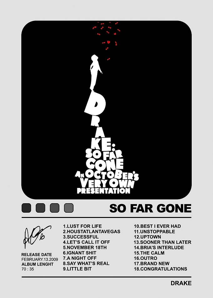 Drake So Far Gone Album Poster