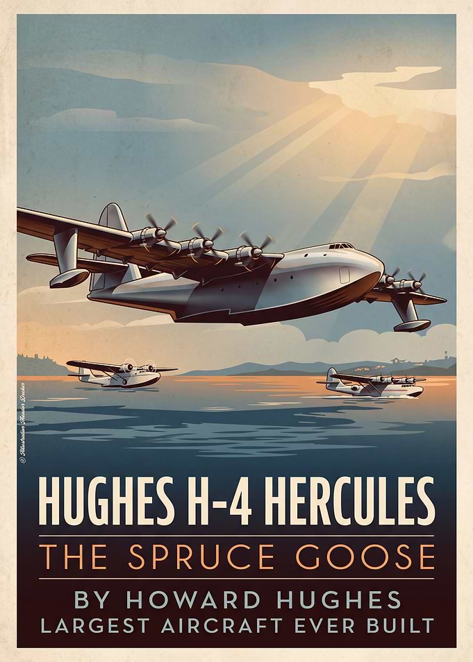 Hughes H-4 Hercules Vintage Poster