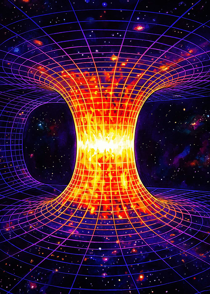 Wormhole Spacetime Distortion Visualization