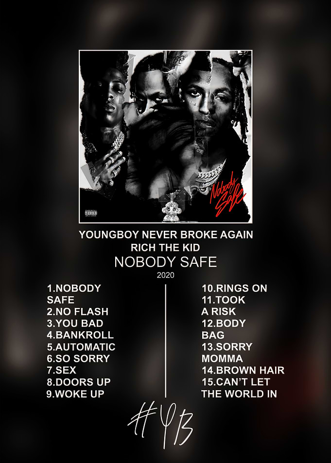 Nobody Safe Album Tracklist Poster