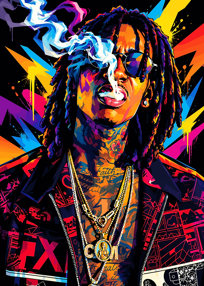 Wiz Khalifa Pop Art Portrait