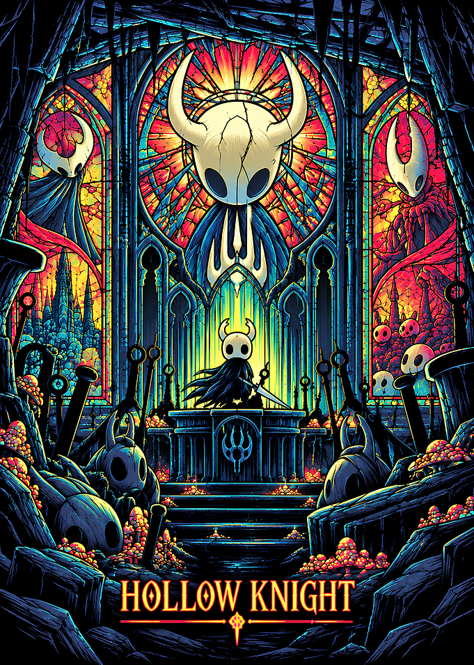 Hollow Knight Stained Glass Poster