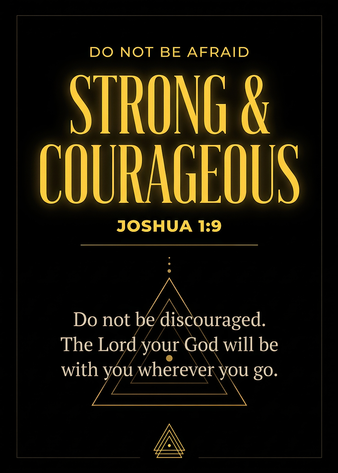 Joshua 1:9 Inspirational Bible Verse Poster