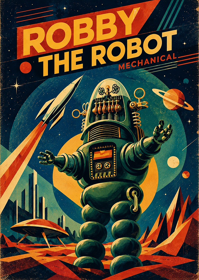 Robby the Robot Vintage Poster