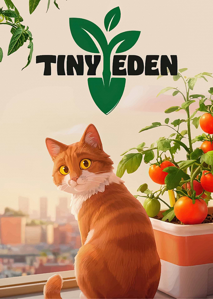 Tiny Eden Cat and Tomato Plant