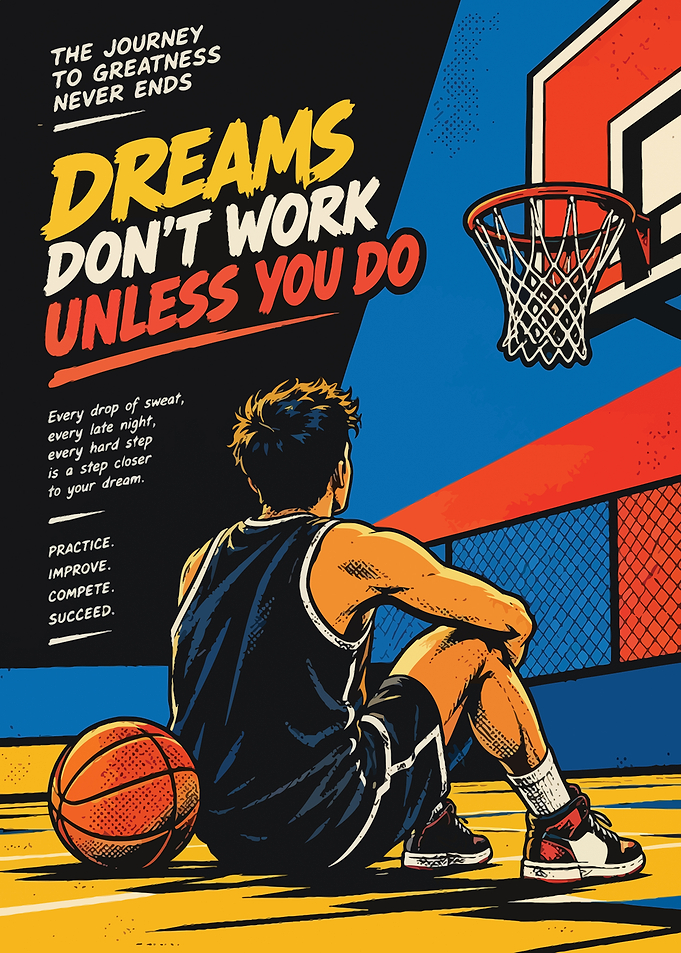 Inspirational Basketball Motivational Poster