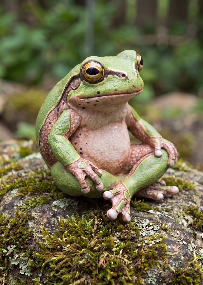 Meditating Frog Garden Statue