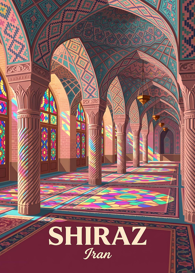 Nasir al-Mulk Mosque Shiraz Iran Poster