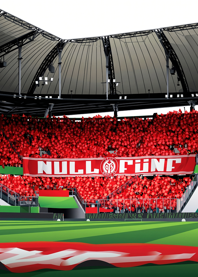 Mainz 05 Football Stadium Fan Banner
