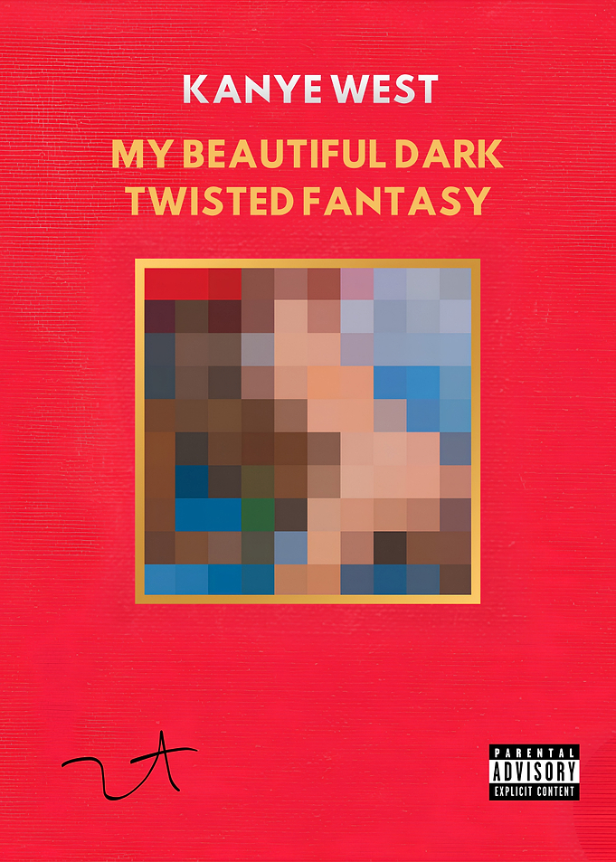 Kanye West My Beautiful Dark Twisted Fantasy Album Cover