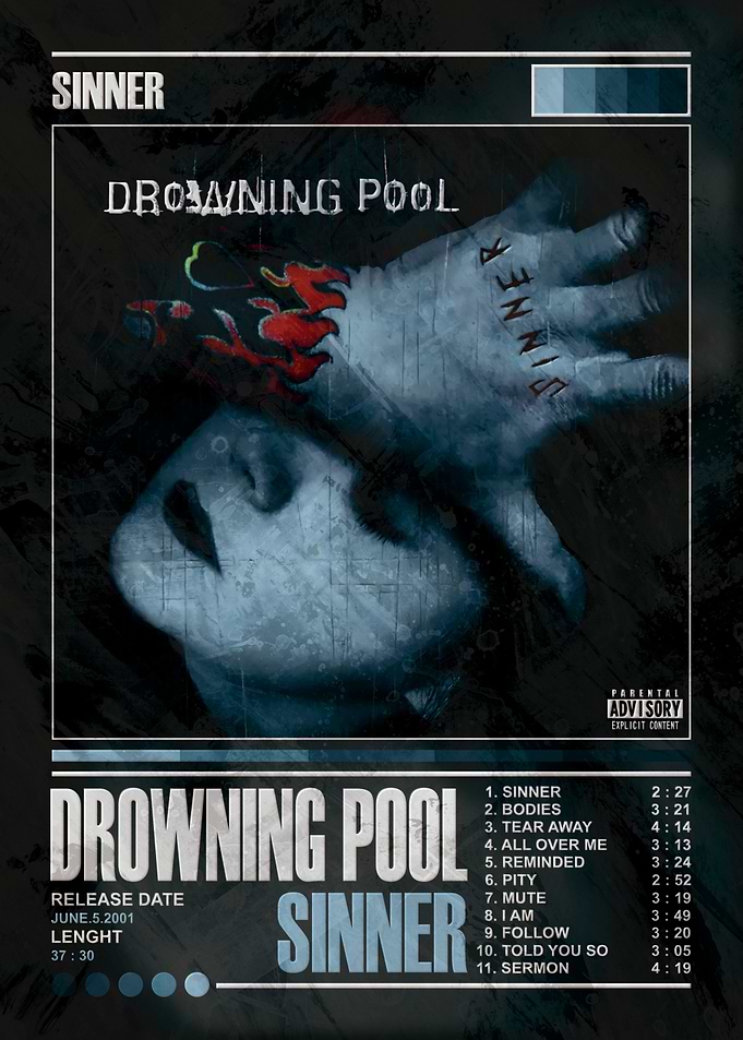 Drowning Pool Sinner Album Poster