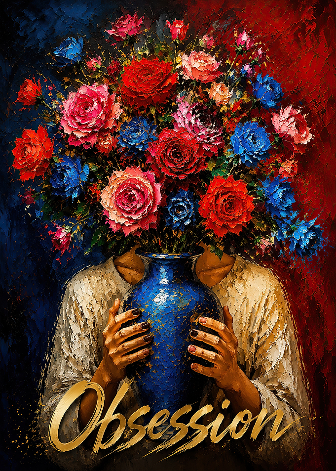Obsession Floral Portrait Painting