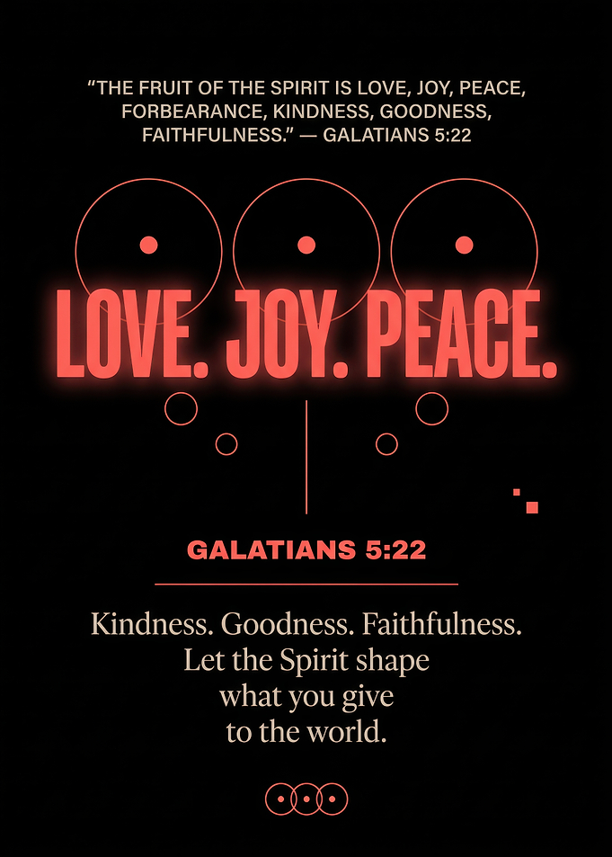 Galatians 5:22 Inspirational Text Art