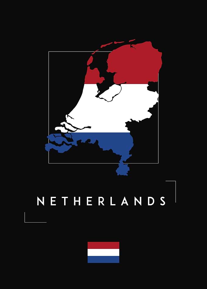 Netherlands Map Flag
