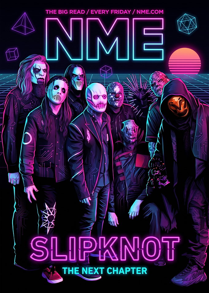 Slipknot Synthwave Style NME Poster