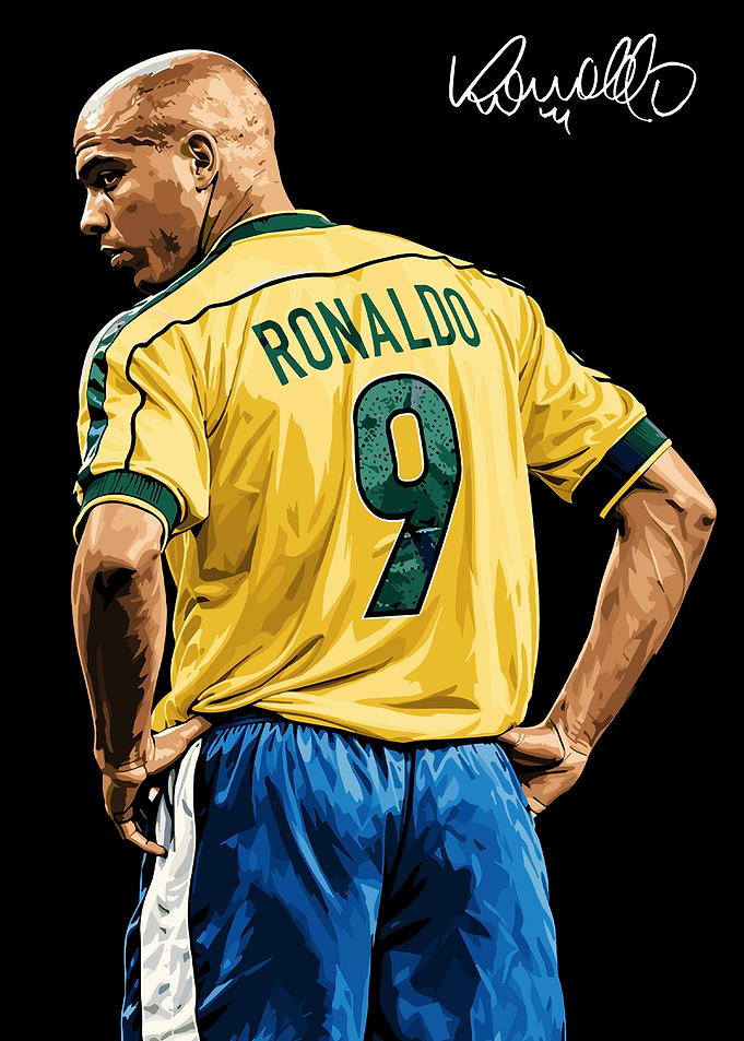 Ronaldo Nazario Brazil Football Poster