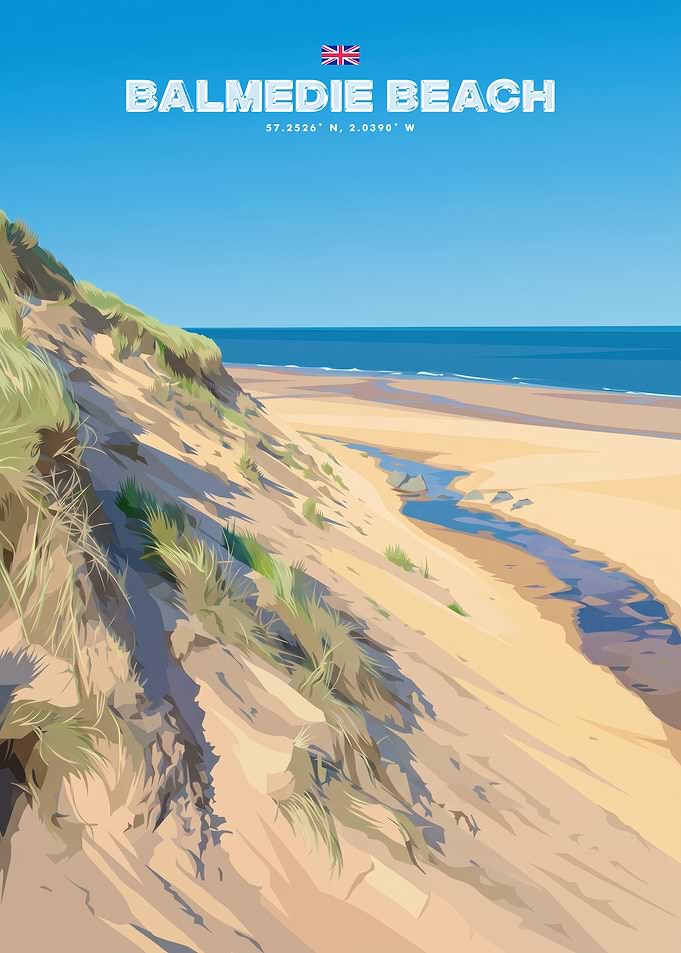 Balmedie Beach Travel Poster