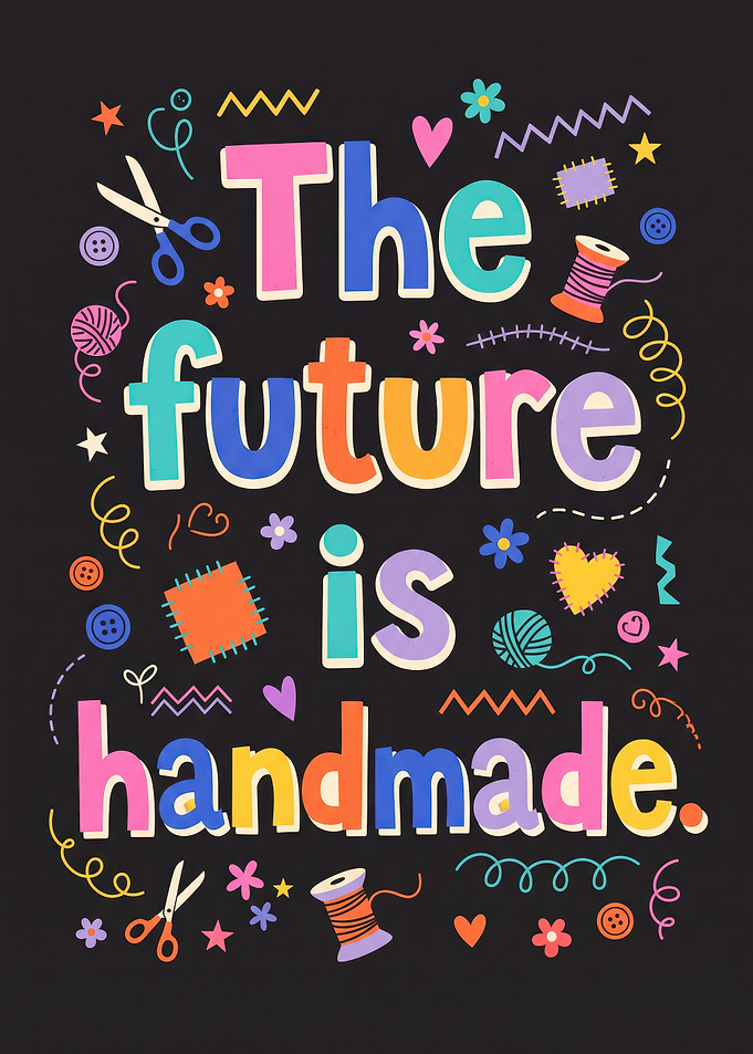 The Future Is Handmade Typography Poster