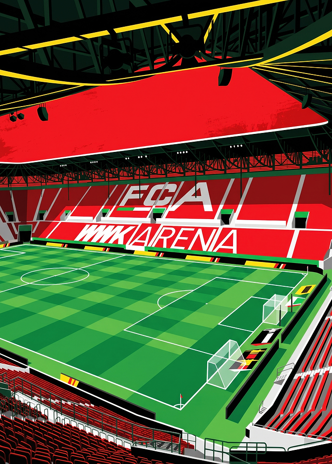 WWK Arena Soccer Stadium Illustration