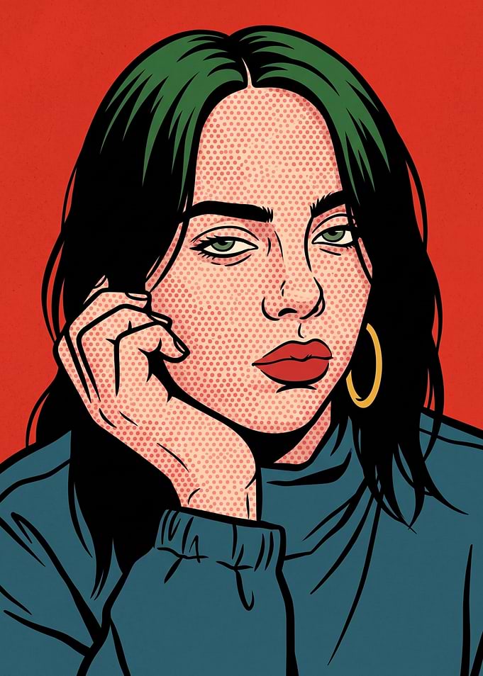 Billie Eilish Pop Art Portrait