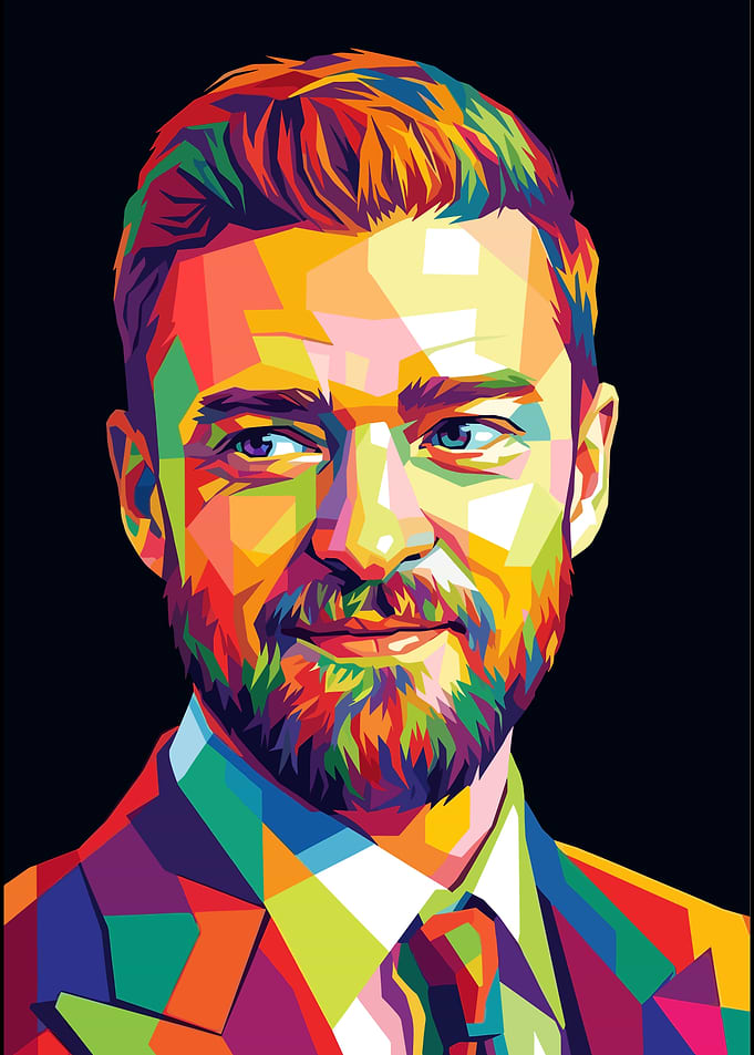Justin Timberlake Pop Art Portrait