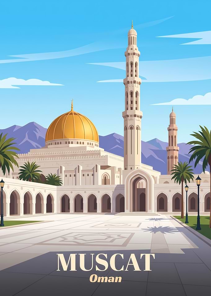 Muscat Oman Travel Poster