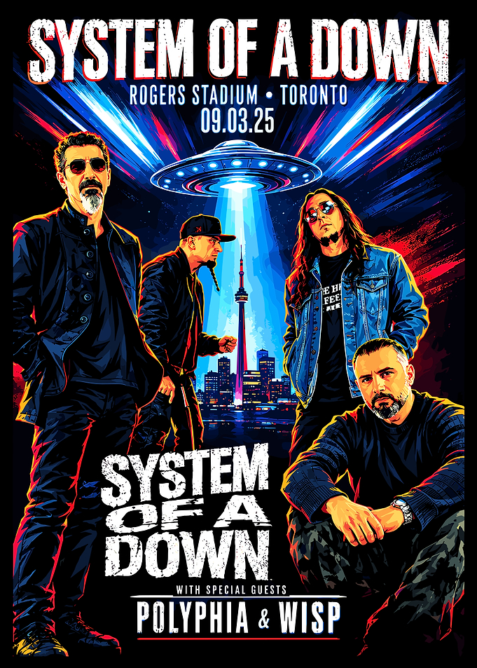 System of a Down Toronto Concert Poster