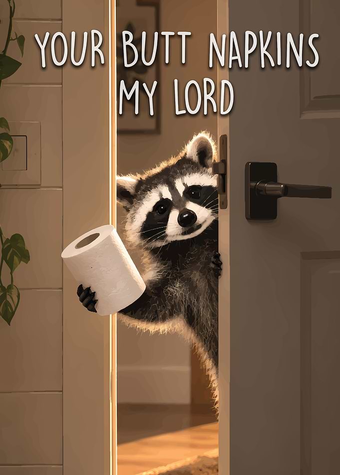 funny toilet Your Butt Napkins My Lord