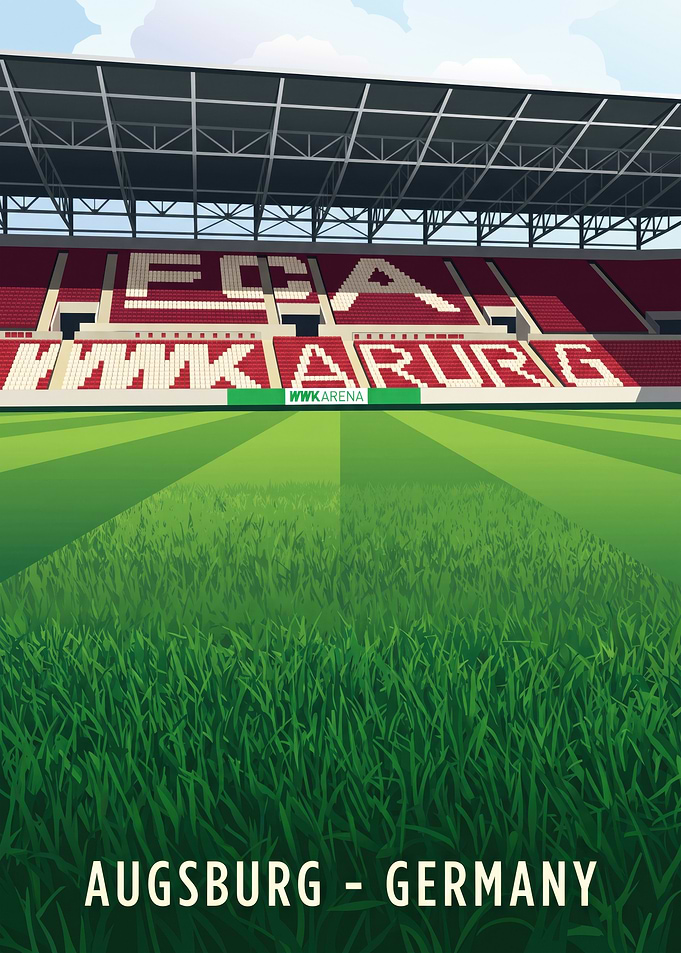 WWK Arena Augsburg Stadium Poster