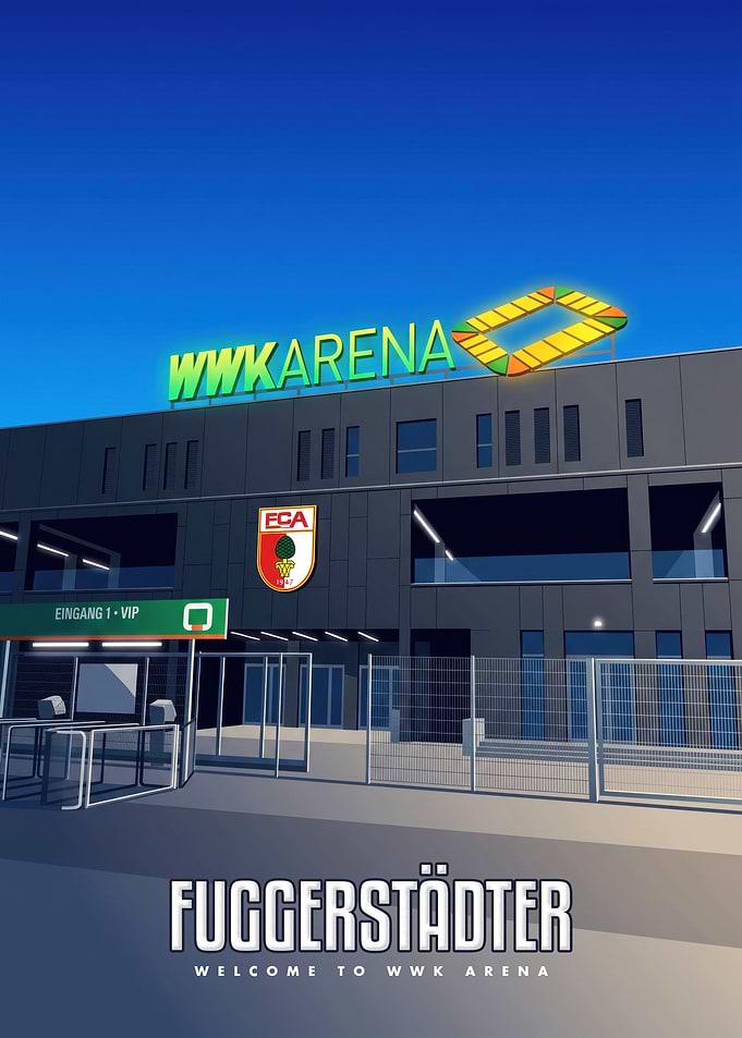 WWK Arena Augsburg Stadium Poster