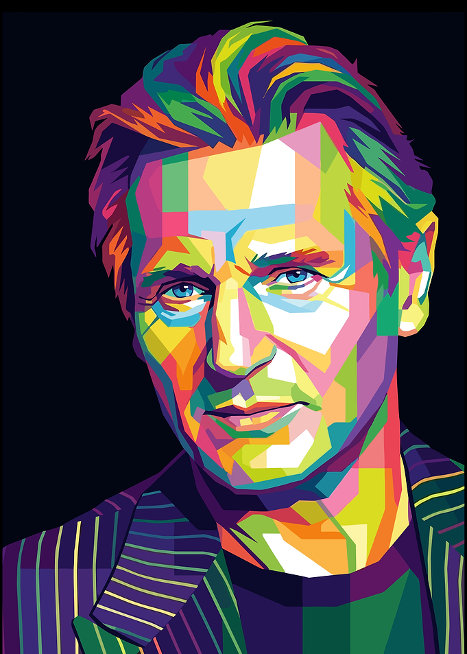Liam Neeson Pop Art Portrait
