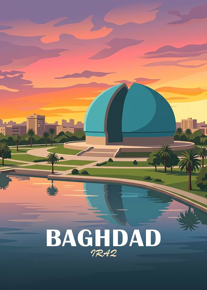 Baghdad Al-Shaheed Monument Travel Poster