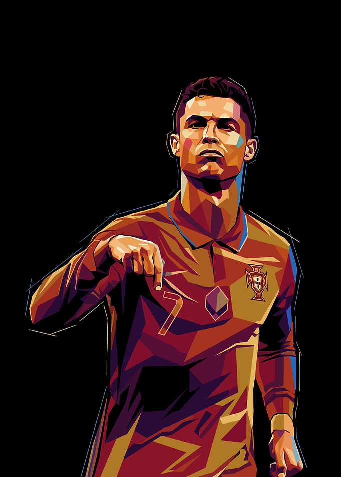 Cristiano Ronaldo Low Poly Portrait