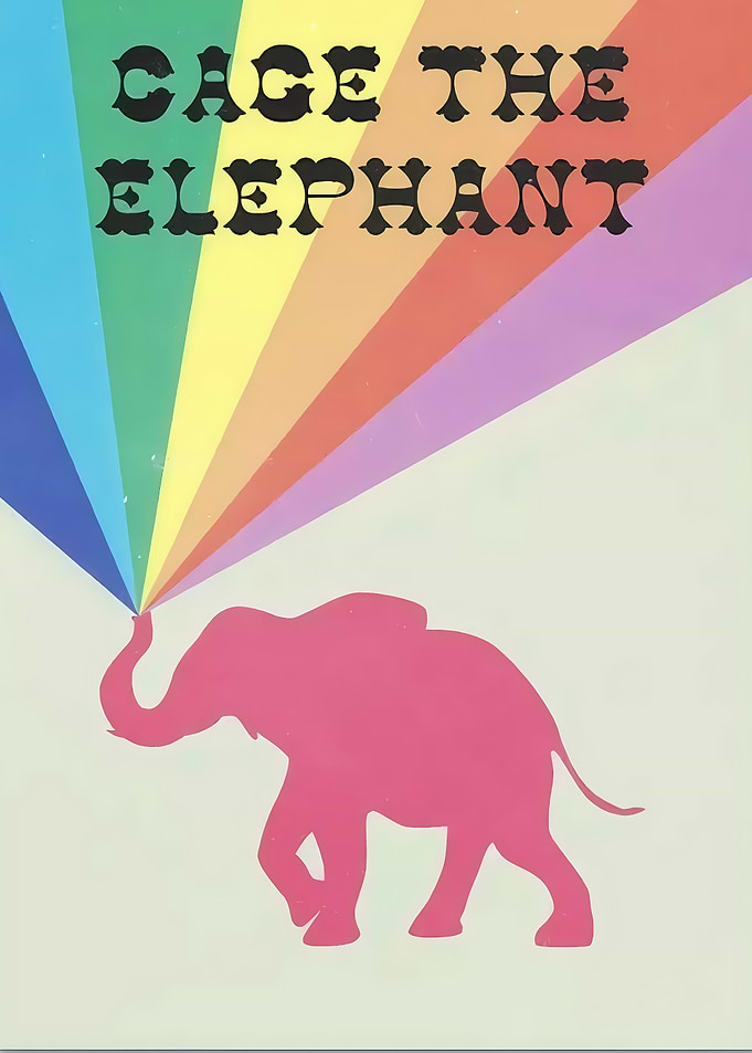 Cage the Elephant Rainbow Elephant Poster