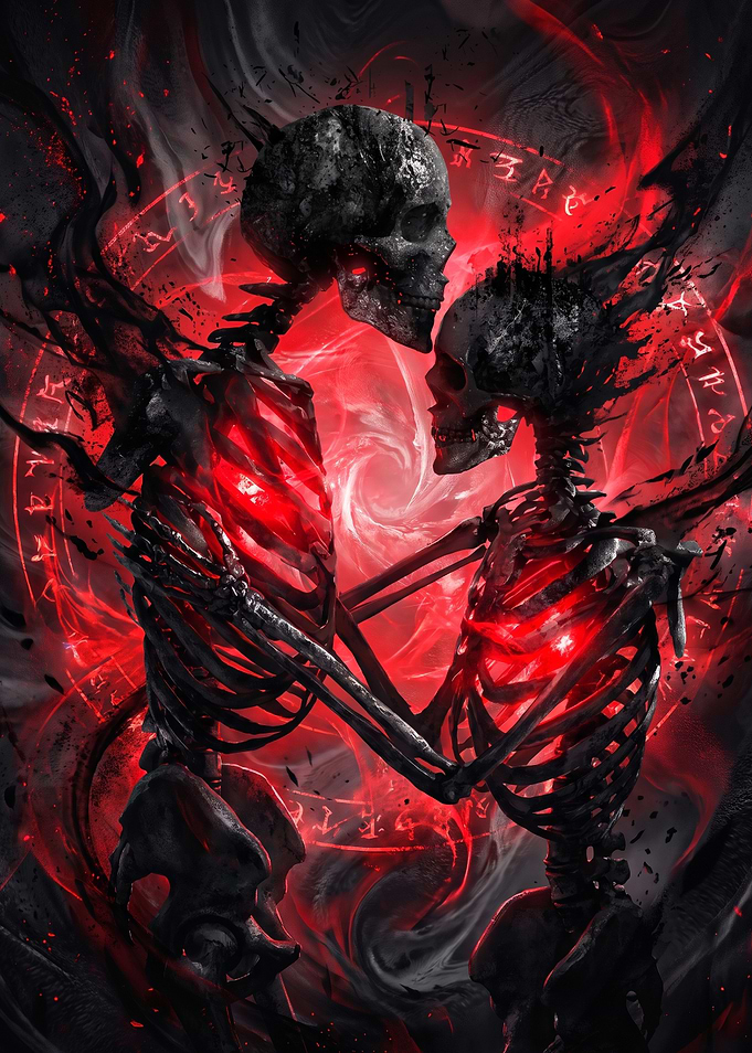 Eternal Love Skeletal Embrace