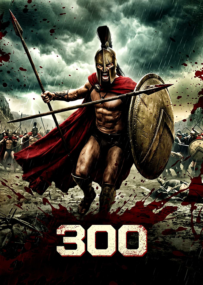 300 Movie Poster Featuring King Leonidas