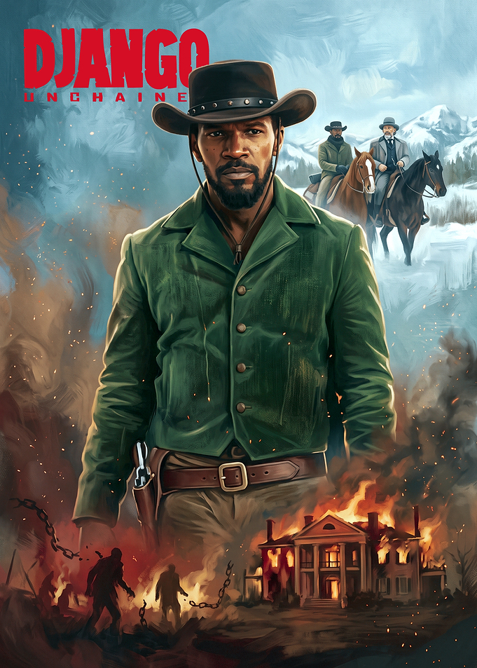 Django Unchained Movie Poster Art