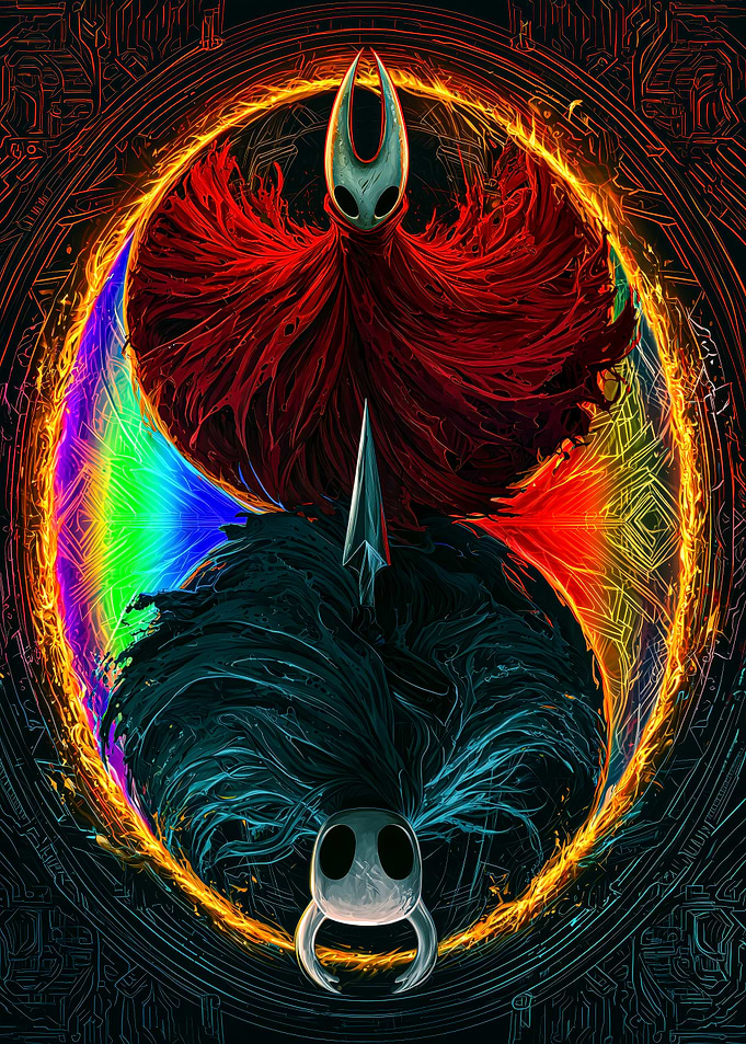 Hollow Knight and Hornet Yin Yang